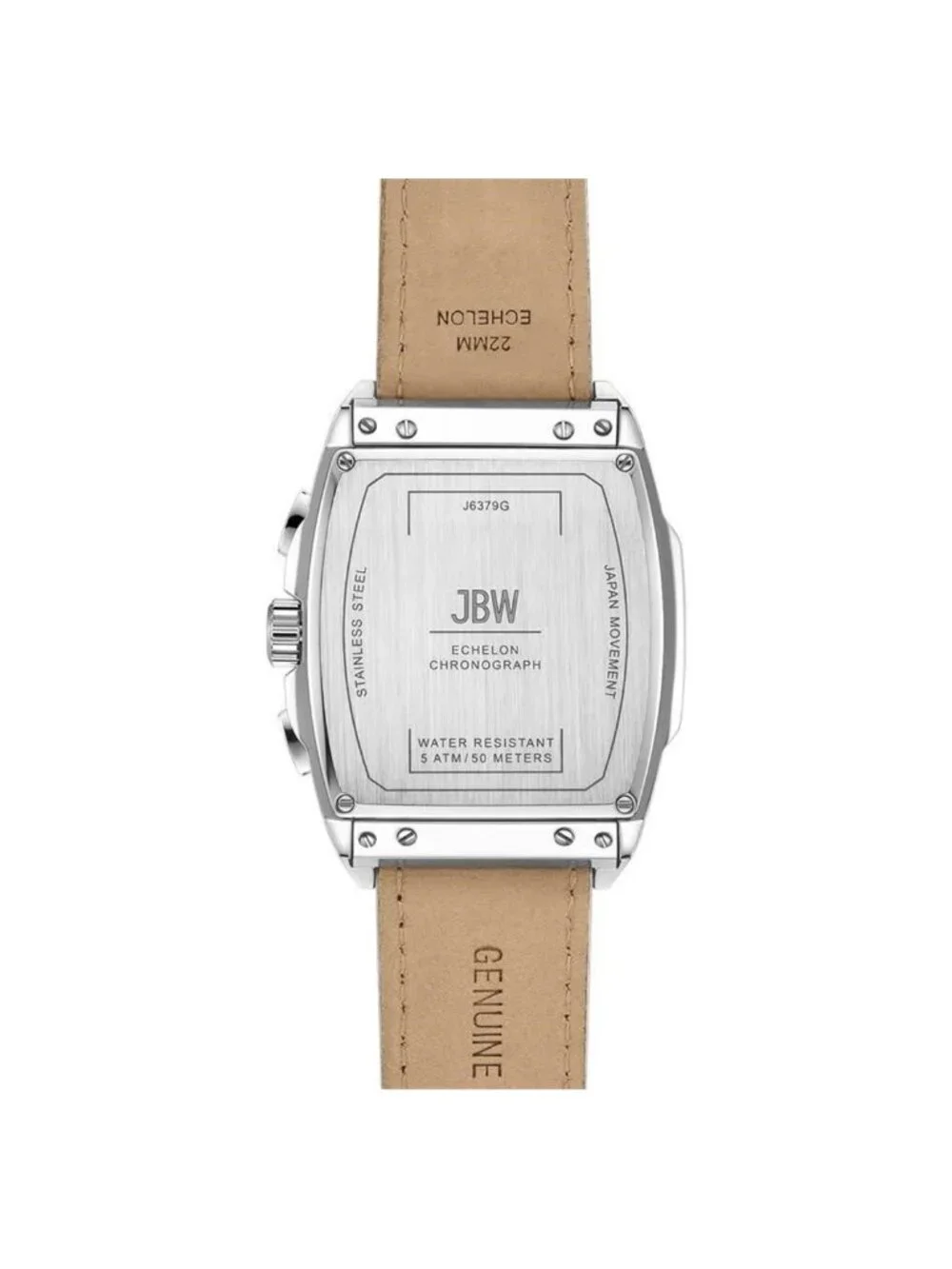 NWT JBW Echelon Chronograph Quartz Silver Dial Unisex Watch